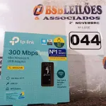 LOTE 044 - 01 ADAPTADOR WIRELESS TPLINK 300 MBPS. (NO ESTADO) ATENÇÃO! FAZER A VISITAÇÃO ANTES DE ARREMATAR, NÃO SABEMOS SE FUNCIONA. LEILÃO NÃO TEM GARANTIA E NEM DEVOLUÇÃO, SUJEITO A POSSÍVEIS AVARIAS VISÍVEIS/OCULTAS E/OU AUSÊNCIA DE COMPONENTES.