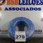 LOTE 270 - 01 ROLO DE CABO FLEXÍVEL 100M 1X10MM NA COR AZUL(NOVO). (NO ESTADO) ATENÇÃO! FAZER A VISITAÇÃO ANTES DE ARREMATAR, NÃO SABEMOS SE FUNCIONA. LEILÃO NÃO TEM GARANTIA E NEM DEVOLUÇÃO, SUJEITO A POSSÍVEIS AVARIAS VISÍVEIS/OCULTAS E/OU AUSÊNCIA DE COMPONENTES.