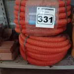 LOTE 331 - 02 ROLOS DE MANGUEIRA CORRUGADA. (NO ESTADO) ATENÇÃO! FAZER A VISITAÇÃO ANTES DE ARREMATAR, NÃO SABEMOS SE FUNCIONA. LEILÃO NÃO TEM GARANTIA E NEM DEVOLUÇÃO, SUJEITO A POSSÍVEIS AVARIAS VISÍVEIS/OCULTAS E/OU AUSÊNCIA DE COMPONENTES.