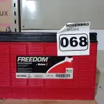 LOTE 068 - 01 BATERIA ESTACIONARIA FREEDOM DF-2000 115 AMPERES. (NO ESTADO) ATENÇÃO! FAZER A VISITAÇÃO ANTES DE ARREMATAR, NÃO SABEMOS SE FUNCIONA. LEILÃO NÃO TEM GARANTIA E NEM DEVOLUÇÃO, SUJEITO A POSSÍVEIS AVARIAS VISÍVEIS/OCULTAS E/OU AUSÊNCIA DE COMPONENTES.