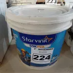 LOTE 224 - 01 BALDE DE MASSA ACRÍLICA STAR VINIL TOK PVA 25KG. (NO ESTADO) ATENÇÃO! FAZER A VISITAÇÃO ANTES DE ARREMATAR, NÃO SABEMOS SE FUNCIONA. LEILÃO NÃO TEM GARANTIA E NEM DEVOLUÇÃO, SUJEITO A POSSÍVEIS AVARIAS VISÍVEIS/OCULTAS E/OU AUSÊNCIA DE COMPONENTES.