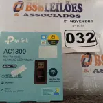 LOTE 032 - 01 ADAPTADOR WIRELESS TPLINK AC 1300. (NO ESTADO) ATENÇÃO! FAZER A VISITAÇÃO ANTES DE ARREMATAR, NÃO SABEMOS SE FUNCIONA. LEILÃO NÃO TEM GARANTIA E NEM DEVOLUÇÃO, SUJEITO A POSSÍVEIS AVARIAS VISÍVEIS/OCULTAS E/OU AUSÊNCIA DE COMPONENTES.