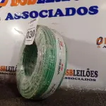 LOTE 030 - 01 ROLO DE CABO FLEXÍVEL 100M 1X10MM NA COR VERDE(NOVO). (NO ESTADO) ATENÇÃO! FAZER A VISITAÇÃO ANTES DE ARREMATAR, NÃO SABEMOS SE FUNCIONA. LEILÃO NÃO TEM GARANTIA E NEM DEVOLUÇÃO, SUJEITO A POSSÍVEIS AVARIAS VISÍVEIS/OCULTAS E/OU AUSÊNCIA DE COMPONENTES.