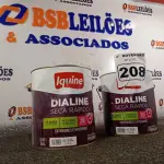 LOTE 208 - 02 GALÕES DE ESMALTE SINTÉTICO IQUINE MADEIRA E METAIS ALTO BRILHO VERDE COLONIAL 3,6L. (NO ESTADO) ATENÇÃO! FAZER A VISITAÇÃO ANTES DE ARREMATAR, NÃO SABEMOS SE FUNCIONA. LEILÃO NÃO TEM GARANTIA E NEM DEVOLUÇÃO, SUJEITO A POSSÍVEIS AVARIAS VISÍVEIS/OCULTAS E/OU AUSÊNCIA DE COMPONENTES.