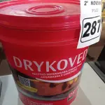 LOTE 287 - 01 BALDE DE DRYKOVEDA, ADITIVO IMPERMEABILIZANTE PARA ARGAMASSA E CONCRETO. (NO ESTADO) ATENÇÃO! FAZER A VISITAÇÃO ANTES DE ARREMATAR, NÃO SABEMOS SE FUNCIONA. LEILÃO NÃO TEM GARANTIA E NEM DEVOLUÇÃO, SUJEITO A POSSÍVEIS AVARIAS VISÍVEIS/OCULTAS E/OU AUSÊNCIA DE COMPONENTES.