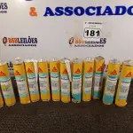 LOTE 181 - 12 TUBOS DE SELANTE PARA JUNTAS DE DILATAÇÃO SIKA FLEX 300ML. (NO ESTADO) ATENÇÃO! FAZER A VISITAÇÃO ANTES DE ARREMATAR, NÃO SABEMOS SE FUNCIONA. LEILÃO NÃO TEM GARANTIA E NEM DEVOLUÇÃO, SUJEITO A POSSÍVEIS AVARIAS VISÍVEIS/OCULTAS E/OU AUSÊNCIA DE COMPONENTES.