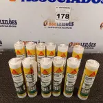 LOTE 178 - 12 TUBOS DE SELANTE ACRÍLICO FLEXÍVEL. (NO ESTADO) ATENÇÃO! FAZER A VISITAÇÃO ANTES DE ARREMATAR, NÃO SABEMOS SE FUNCIONA. LEILÃO NÃO TEM GARANTIA E NEM DEVOLUÇÃO, SUJEITO A POSSÍVEIS AVARIAS VISÍVEIS/OCULTAS E/OU AUSÊNCIA DE COMPONENTES.
