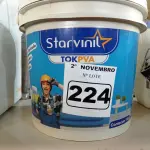 LOTE 224 - 01 BALDE DE MASSA ACRÍLICA STAR VINIL TOK PVA 25KG. (NO ESTADO) ATENÇÃO! FAZER A VISITAÇÃO ANTES DE ARREMATAR, NÃO SABEMOS SE FUNCIONA. LEILÃO NÃO TEM GARANTIA E NEM DEVOLUÇÃO, SUJEITO A POSSÍVEIS AVARIAS VISÍVEIS/OCULTAS E/OU AUSÊNCIA DE COMPONENTES.
