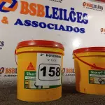 LOTE 158 - 02 BALDES DE SELANTE ACRÍLICO FLEXÍVEL SIKACRYL-203 5KG. (NO ESTADO) ATENÇÃO! FAZER A VISITAÇÃO ANTES DE ARREMATAR, NÃO SABEMOS SE FUNCIONA. LEILÃO NÃO TEM GARANTIA E NEM DEVOLUÇÃO, SUJEITO A POSSÍVEIS AVARIAS VISÍVEIS/OCULTAS E/OU AUSÊNCIA DE COMPONENTES.