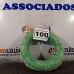 LOTE 100 - 01 ROLO DE CABO FLEXÍVEL 100M 1X4MM NA COR VERDE(NOVO). (NO ESTADO) ATENÇÃO! FAZER A VISITAÇÃO ANTES DE ARREMATAR, NÃO SABEMOS SE FUNCIONA. LEILÃO NÃO TEM GARANTIA E NEM DEVOLUÇÃO, SUJEITO A POSSÍVEIS AVARIAS VISÍVEIS/OCULTAS E/OU AUSÊNCIA DE COMPONENTES.