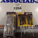 LOTE 120 - 01 KIT DE CHAVES FENDA/PHILIPS E 01 KIT DE CHAVES INTERCAMBIÁVEIS MULTIFUNCIONAL. (NO ESTADO) ATENÇÃO! FAZER A VISITAÇÃO ANTES DE ARREMATAR, NÃO SABEMOS SE FUNCIONA. LEILÃO NÃO TEM GARANTIA E NEM DEVOLUÇÃO, SUJEITO A POSSÍVEIS AVARIAS VISÍVEIS/OCULTAS E/OU AUSÊNCIA DE COMPONENTES.