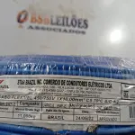 LOTE 350 - 01 ROLO DE CABO FLEXÍVEL 100M 1X10MM NA COR AZUL(NOVO). (NO ESTADO) ATENÇÃO! FAZER A VISITAÇÃO ANTES DE ARREMATAR, NÃO SABEMOS SE FUNCIONA. LEILÃO NÃO TEM GARANTIA E NEM DEVOLUÇÃO, SUJEITO A POSSÍVEIS AVARIAS VISÍVEIS/OCULTAS E/OU AUSÊNCIA DE COMPONENTES.