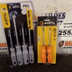 LOTE 255 - 02 KIT’S DE CHAVES FENDA/PHILIPS COM 04 E 02 PEÇAS. (NO ESTADO) ATENÇÃO! FAZER A VISITAÇÃO ANTES DE ARREMATAR, NÃO SABEMOS SE FUNCIONA. LEILÃO NÃO TEM GARANTIA E NEM DEVOLUÇÃO, SUJEITO A POSSÍVEIS AVARIAS VISÍVEIS/OCULTAS E/OU AUSÊNCIA DE COMPONENTES.