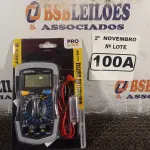 LOTE 100 - 01 MULTÍMETRO DIGITAL. (NO ESTADO) ATENÇÃO! FAZER A VISITAÇÃO ANTES DE ARREMATAR, NÃO SABEMOS SE FUNCIONA. LEILÃO NÃO TEM GARANTIA E NEM DEVOLUÇÃO, SUJEITO A POSSÍVEIS AVARIAS VISÍVEIS/OCULTAS E/OU AUSÊNCIA DE COMPONENTES.