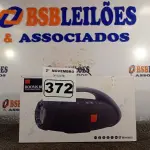 LOTE 372 - 01 CAIXA DE SOM BLUETOOTH. (NO ESTADO) ATENÇÃO! FAZER A VISITAÇÃO ANTES DE ARREMATAR, NÃO SABEMOS SE FUNCIONA. LEILÃO NÃO TEM GARANTIA E NEM DEVOLUÇÃO, SUJEITO A POSSÍVEIS AVARIAS VISÍVEIS/OCULTAS E/OU AUSÊNCIA DE COMPONENTES.