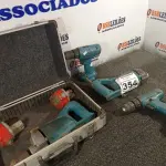 LOTE 354 - 01 MALETA E 04 FURADEIRAS MARCAS E MODELOS DIVERSOS COM PARA RETIRADA DE PEÇAS. (NO ESTADO) ATENÇÃO! FAZER A VISITAÇÃO ANTES DE ARREMATAR, NÃO SABEMOS SE FUNCIONA. LEILÃO NÃO TEM GARANTIA E NEM DEVOLUÇÃO, SUJEITO A POSSÍVEIS AVARIAS VISÍVEIS/OCULTAS E/OU AUSÊNCIA DE COMPONENTES.