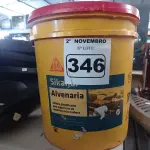 LOTE 346 - 01 BALDE DE SIKANOL ALVENARIA, ADITIVO PLASTIFICANTE PARA ARGAMASSA DE ASSENTAMENTO E REBOCO. (NO ESTADO) ATENÇÃO! FAZER A VISITAÇÃO ANTES DE ARREMATAR, NÃO SABEMOS SE FUNCIONA. LEILÃO NÃO TEM GARANTIA E NEM DEVOLUÇÃO, SUJEITO A POSSÍVEIS AVARIAS VISÍVEIS/OCULTAS E/OU AUSÊNCIA DE COMPONENTES.