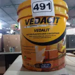 LOTE 491 - 01 BALDE DE VEDALIT, ADITIVO PLASTIFICANTE CONCENTRADO PARA ARGAMASSA DE ASSENTAMENTO E REBOCO CONVENCIONAL. (NO ESTADO) ATENÇÃO! FAZER A VISITAÇÃO ANTES DE ARREMATAR, NÃO SABEMOS SE FUNCIONA. LEILÃO NÃO TEM GARANTIA E NEM DEVOLUÇÃO, SUJEITO A POSSÍVEIS AVARIAS VISÍVEIS/OCULTAS E/OU AUSÊNCIA DE COMPONENTES.