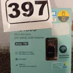 LOTE 397 - 01 ADAPTADOR WIRELESS TPLINK AC 1300. (NO ESTADO) ATENÇÃO! FAZER A VISITAÇÃO ANTES DE ARREMATAR, NÃO SABEMOS SE FUNCIONA. LEILÃO NÃO TEM GARANTIA E NEM DEVOLUÇÃO, SUJEITO A POSSÍVEIS AVARIAS VISÍVEIS/OCULTAS E/OU AUSÊNCIA DE COMPONENTES.