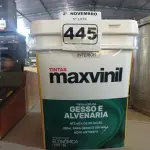 LOTE 445 - 01 BALDE DE TINTA MAXIVINIL ACRÍLICA FOSCO BRANCO NEVE. (NO ESTADO) ATENÇÃO! FAZER A VISITAÇÃO ANTES DE ARREMATAR, NÃO SABEMOS SE FUNCIONA. LEILÃO NÃO TEM GARANTIA E NEM DEVOLUÇÃO, SUJEITO A POSSÍVEIS AVARIAS VISÍVEIS/OCULTAS E/OU AUSÊNCIA DE COMPONENTES.