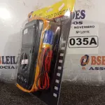 LOTE 035 - 01 MULTÍMETRO DIGITAL. (NO ESTADO) ATENÇÃO! FAZER A VISITAÇÃO ANTES DE ARREMATAR, NÃO SABEMOS SE FUNCIONA. LEILÃO NÃO TEM GARANTIA E NEM DEVOLUÇÃO, SUJEITO A POSSÍVEIS AVARIAS VISÍVEIS/OCULTAS E/OU AUSÊNCIA DE COMPONENTES.