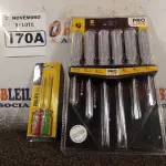 LOTE 170 - 02 KIT’S DE CHAVES FENDA/PHILIPS 06/02 PEÇAS. (NO ESTADO) ATENÇÃO! FAZER A VISITAÇÃO ANTES DE ARREMATAR, NÃO SABEMOS SE FUNCIONA. LEILÃO NÃO TEM GARANTIA E NEM DEVOLUÇÃO, SUJEITO A POSSÍVEIS AVARIAS VISÍVEIS/OCULTAS E/OU AUSÊNCIA DE COMPONENTES.