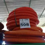 LOTE 508 - 02 ROLOS DE MANGUEIRA CORRUGADA. (NO ESTADO) ATENÇÃO! FAZER A VISITAÇÃO ANTES DE ARREMATAR, NÃO SABEMOS SE FUNCIONA. LEILÃO NÃO TEM GARANTIA E NEM DEVOLUÇÃO, SUJEITO A POSSÍVEIS AVARIAS VISÍVEIS/OCULTAS E/OU AUSÊNCIA DE COMPONENTES.