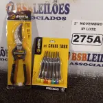 LOTE 275 - 01 ALICATE BOMBA D’AGUA 10” E 01 KIT DE CHAVES TORX. (NO ESTADO) ATENÇÃO! FAZER A VISITAÇÃO ANTES DE ARREMATAR, NÃO SABEMOS SE FUNCIONA. LEILÃO NÃO TEM GARANTIA E NEM DEVOLUÇÃO, SUJEITO A POSSÍVEIS AVARIAS VISÍVEIS/OCULTAS E/OU AUSÊNCIA DE COMPONENTES.