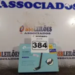 LOTE 384 - 01 ADAPTADOR WIRELESS TPLINK AC 600. (NO ESTADO) ATENÇÃO! FAZER A VISITAÇÃO ANTES DE ARREMATAR, NÃO SABEMOS SE FUNCIONA. LEILÃO NÃO TEM GARANTIA E NEM DEVOLUÇÃO, SUJEITO A POSSÍVEIS AVARIAS VISÍVEIS/OCULTAS E/OU AUSÊNCIA DE COMPONENTES.