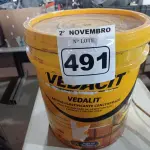 LOTE 491 - 01 BALDE DE VEDALIT, ADITIVO PLASTIFICANTE CONCENTRADO PARA ARGAMASSA DE ASSENTAMENTO E REBOCO CONVENCIONAL. (NO ESTADO) ATENÇÃO! FAZER A VISITAÇÃO ANTES DE ARREMATAR, NÃO SABEMOS SE FUNCIONA. LEILÃO NÃO TEM GARANTIA E NEM DEVOLUÇÃO, SUJEITO A POSSÍVEIS AVARIAS VISÍVEIS/OCULTAS E/OU AUSÊNCIA DE COMPONENTES.