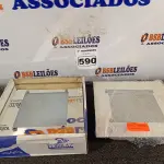 LOTE 590 - 02 LUMINÁRIAS DE EMBUTIR ESPELHADAS MARCAS EDIBRAZ. (NO ESTADO) ATENÇÃO! FAZER A VISITAÇÃO ANTES DE ARREMATAR, NÃO SABEMOS SE FUNCIONA. LEILÃO NÃO TEM GARANTIA E NEM DEVOLUÇÃO, SUJEITO A POSSÍVEIS AVARIAS VISÍVEIS/OCULTAS E/OU AUSÊNCIA DE COMPONENTES.