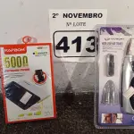 LOTE 413 - 01 APARADOR DE PELOS E 01 CARREGADOR PORTÁTIL. (NO ESTADO) ATENÇÃO! FAZER A VISITAÇÃO ANTES DE ARREMATAR, NÃO SABEMOS SE FUNCIONA. LEILÃO NÃO TEM GARANTIA E NEM DEVOLUÇÃO, SUJEITO A POSSÍVEIS AVARIAS VISÍVEIS/OCULTAS E/OU AUSÊNCIA DE COMPONENTES.