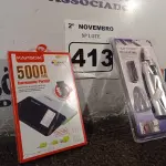 LOTE 413 - 01 APARADOR DE PELOS E 01 CARREGADOR PORTÁTIL. (NO ESTADO) ATENÇÃO! FAZER A VISITAÇÃO ANTES DE ARREMATAR, NÃO SABEMOS SE FUNCIONA. LEILÃO NÃO TEM GARANTIA E NEM DEVOLUÇÃO, SUJEITO A POSSÍVEIS AVARIAS VISÍVEIS/OCULTAS E/OU AUSÊNCIA DE COMPONENTES.