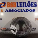 LOTE 340 - 01 ROLO DE CABO FLEXÍVEL 100M 1X10MM NA COR PRETA(NOVO). (NO ESTADO) ATENÇÃO! FAZER A VISITAÇÃO ANTES DE ARREMATAR, NÃO SABEMOS SE FUNCIONA. LEILÃO NÃO TEM GARANTIA E NEM DEVOLUÇÃO, SUJEITO A POSSÍVEIS AVARIAS VISÍVEIS/OCULTAS E/OU AUSÊNCIA DE COMPONENTES.