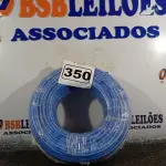 LOTE 350 - 01 ROLO DE CABO FLEXÍVEL 100M 1X10MM NA COR AZUL(NOVO). (NO ESTADO) ATENÇÃO! FAZER A VISITAÇÃO ANTES DE ARREMATAR, NÃO SABEMOS SE FUNCIONA. LEILÃO NÃO TEM GARANTIA E NEM DEVOLUÇÃO, SUJEITO A POSSÍVEIS AVARIAS VISÍVEIS/OCULTAS E/OU AUSÊNCIA DE COMPONENTES.