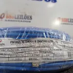 LOTE 140 - 01 ROLO DE CABO FLEXÍVEL 100M 1X10MM NA COR AZUL(NOVO). (NO ESTADO) ATENÇÃO! FAZER A VISITAÇÃO ANTES DE ARREMATAR, NÃO SABEMOS SE FUNCIONA. LEILÃO NÃO TEM GARANTIA E NEM DEVOLUÇÃO, SUJEITO A POSSÍVEIS AVARIAS VISÍVEIS/OCULTAS E/OU AUSÊNCIA DE COMPONENTES.