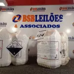 LOTE 124 - 20 LITROS DE CLOROCLEAN, LIMPADOR DESINFETANTE CLORADO PARA INDÚSTRIAS ALIMENTÍCIAS E AFINS.  (NO ESTADO) ATENÇÃO! FAZER A VISITAÇÃO ANTES DE ARREMATAR, NÃO SABEMOS SE FUNCIONA. LEILÃO NÃO TEM GARANTIA E NEM DEVOLUÇÃO, SUJEITO A POSSÍVEIS AVARIAS VISÍVEIS/OCULTAS E/OU AUSÊNCIA DE COMPONENTES.