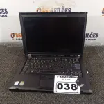 LOTE 038 - 01 NOTEBOOK MARCA LENOVO. (NO ESTADO) ATENÇÃO! FAZER A VISITAÇÃO ANTES DE ARREMATAR, NÃO SABEMOS SE FUNCIONA. LEILÃO NÃO TEM GARANTIA E NEM DEVOLUÇÃO, SUJEITO A POSSÍVEIS AVARIAS VISÍVEIS/OCULTAS E/OU AUSÊNCIA DE COMPONENTES.