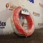 LOTE 090 - 01 ROLO DE CABO FLEXÍVEL 100M 1X4MM NA COR VERMELHA(NOVO). (NO ESTADO) ATENÇÃO! FAZER A VISITAÇÃO ANTES DE ARREMATAR, NÃO SABEMOS SE FUNCIONA. LEILÃO NÃO TEM GARANTIA E NEM DEVOLUÇÃO, SUJEITO A POSSÍVEIS AVARIAS VISÍVEIS/OCULTAS E/OU AUSÊNCIA DE COMPONENTES.