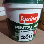 LOTE 200 - 01 BALDE DE TINTA IQUINE PINTALAR FOSCO AVELUDADO BRANCO GELO 15L. (NO ESTADO) ATENÇÃO! FAZER A VISITAÇÃO ANTES DE ARREMATAR, NÃO SABEMOS SE FUNCIONA. LEILÃO NÃO TEM GARANTIA E NEM DEVOLUÇÃO, SUJEITO A POSSÍVEIS AVARIAS VISÍVEIS/OCULTAS E/OU AUSÊNCIA DE COMPONENTES.