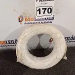 LOTE 170 - 01 ROLO DE CABO FLEXÍVEL 100M 1X4MM NA COR BRANCA(NOVO). (NO ESTADO) ATENÇÃO! FAZER A VISITAÇÃO ANTES DE ARREMATAR, NÃO SABEMOS SE FUNCIONA. LEILÃO NÃO TEM GARANTIA E NEM DEVOLUÇÃO, SUJEITO A POSSÍVEIS AVARIAS VISÍVEIS/OCULTAS E/OU AUSÊNCIA DE COMPONENTES.
