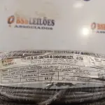 LOTE 150 - 01 ROLO DE CABO FLEXÍVEL 100M 1X4MM NA COR CINZA(NOVO). (NO ESTADO) ATENÇÃO! FAZER A VISITAÇÃO ANTES DE ARREMATAR, NÃO SABEMOS SE FUNCIONA. LEILÃO NÃO TEM GARANTIA E NEM DEVOLUÇÃO, SUJEITO A POSSÍVEIS AVARIAS VISÍVEIS/OCULTAS E/OU AUSÊNCIA DE COMPONENTES.