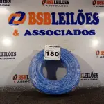 LOTE 180 - 01 ROLO DE CABO FLEXÍVEL 100M 1X10MM NA COR AZUL(NOVO). (NO ESTADO) ATENÇÃO! FAZER A VISITAÇÃO ANTES DE ARREMATAR, NÃO SABEMOS SE FUNCIONA. LEILÃO NÃO TEM GARANTIA E NEM DEVOLUÇÃO, SUJEITO A POSSÍVEIS AVARIAS VISÍVEIS/OCULTAS E/OU AUSÊNCIA DE COMPONENTES.