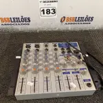 LOTE 183 - 01 MESA DE SOM UNIC MAC-06 STD. (NO ESTADO) ATENÇÃO! FAZER A VISITAÇÃO ANTES DE ARREMATAR, NÃO SABEMOS SE FUNCIONA. LEILÃO NÃO TEM GARANTIA E NEM DEVOLUÇÃO, SUJEITO A POSSÍVEIS AVARIAS VISÍVEIS/OCULTAS E/OU AUSÊNCIA DE COMPONENTES.