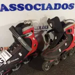 LOTE 142 - 01 PAR DE PATINS. (NO ESTADO) ATENÇÃO! FAZER A VISITAÇÃO ANTES DE ARREMATAR, NÃO SABEMOS SE FUNCIONA. LEILÃO NÃO TEM GARANTIA E NEM DEVOLUÇÃO, SUJEITO A POSSÍVEIS AVARIAS VISÍVEIS/OCULTAS E/OU AUSÊNCIA DE COMPONENTES.