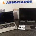 LOTE 023 - 02 NOTEBOOK’S MARCAS E MODELOS DIVERSOS. (NO ESTADO) ATENÇÃO! FAZER A VISITAÇÃO ANTES DE ARREMATAR, NÃO SABEMOS SE FUNCIONA. LEILÃO NÃO TEM GARANTIA E NEM DEVOLUÇÃO, SUJEITO A POSSÍVEIS AVARIAS VISÍVEIS/OCULTAS E/OU AUSÊNCIA DE COMPONENTES.