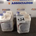 LOTE 124 - 20 LITROS DE CLOROCLEAN, LIMPADOR DESINFETANTE CLORADO PARA INDÚSTRIAS ALIMENTÍCIAS E AFINS.  (NO ESTADO) ATENÇÃO! FAZER A VISITAÇÃO ANTES DE ARREMATAR, NÃO SABEMOS SE FUNCIONA. LEILÃO NÃO TEM GARANTIA E NEM DEVOLUÇÃO, SUJEITO A POSSÍVEIS AVARIAS VISÍVEIS/OCULTAS E/OU AUSÊNCIA DE COMPONENTES.