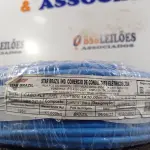 LOTE 100 - 01 ROLO DE CABO FLEXÍVEL 100M 1X10MM NA COR AZUL(NOVO). (NO ESTADO) ATENÇÃO! FAZER A VISITAÇÃO ANTES DE ARREMATAR, NÃO SABEMOS SE FUNCIONA. LEILÃO NÃO TEM GARANTIA E NEM DEVOLUÇÃO, SUJEITO A POSSÍVEIS AVARIAS VISÍVEIS/OCULTAS E/OU AUSÊNCIA DE COMPONENTES.