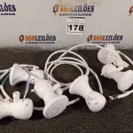 LOTE 178 - 06 CHUVEIROS MARCAS E MODELOS DIVERSOS. (NO ESTADO) ATENÇÃO! FAZER A VISITAÇÃO ANTES DE ARREMATAR, NÃO SABEMOS SE FUNCIONA. LEILÃO NÃO TEM GARANTIA E NEM DEVOLUÇÃO, SUJEITO A POSSÍVEIS AVARIAS VISÍVEIS/OCULTAS E/OU AUSÊNCIA DE COMPONENTES.