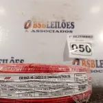 LOTE 050 - 01 ROLO DE CABO FLEXÍVEL 100M 1X2,5MM NA COR VERMELHA(NOVO). (NO ESTADO) ATENÇÃO! FAZER A VISITAÇÃO ANTES DE ARREMATAR, NÃO SABEMOS SE FUNCIONA. LEILÃO NÃO TEM GARANTIA E NEM DEVOLUÇÃO, SUJEITO A POSSÍVEIS AVARIAS VISÍVEIS/OCULTAS E/OU AUSÊNCIA DE COMPONENTES.